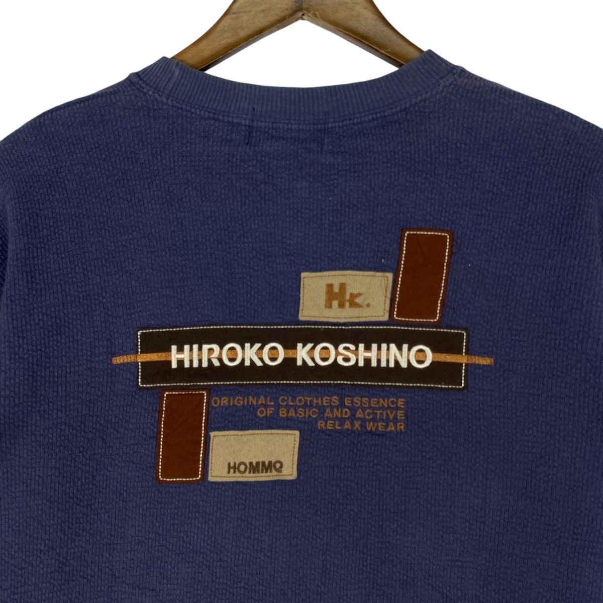 Hiroko Koshino Homme × Vintage Vintage Hiroko Koshino Crewneck Sweatshirt Navy Blue Size US M / EU 48-50 / 2 - 10 Thumbnail