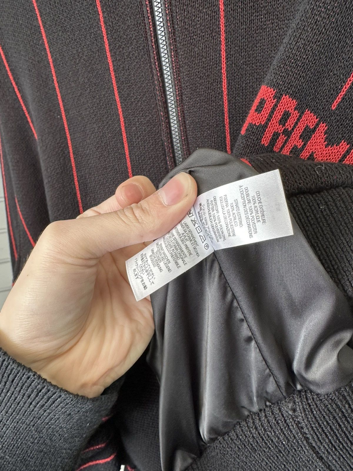 Supreme SS23 SUPREME PINSTRIPE VARSITY ZIP UP SWEATER Size US XXL / EU 58 / 5 - 7 Thumbnail
