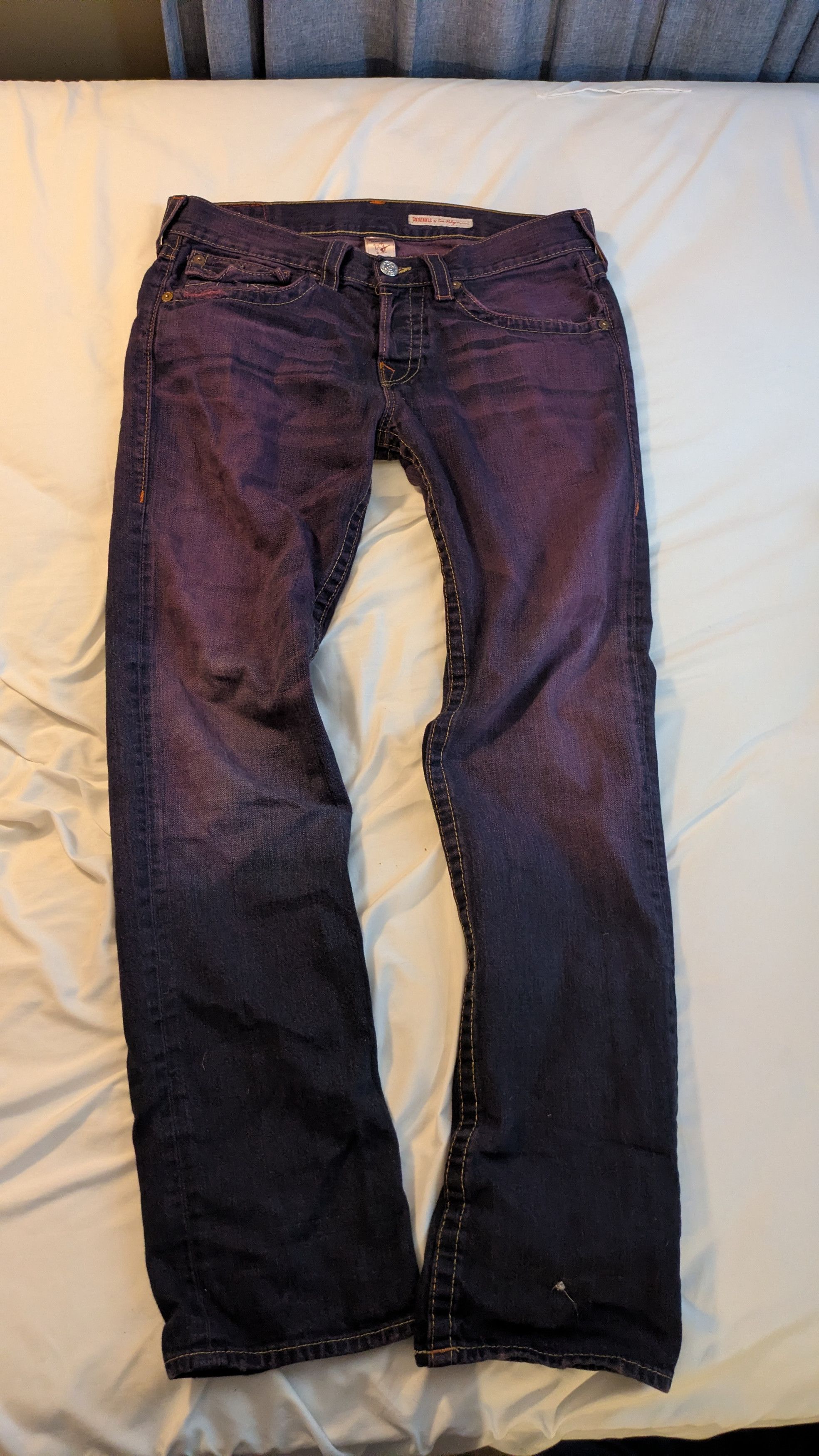True Religion Purple and Black True Religion mens jeans Size US 34 / EU 50 - 2 Thumbnail