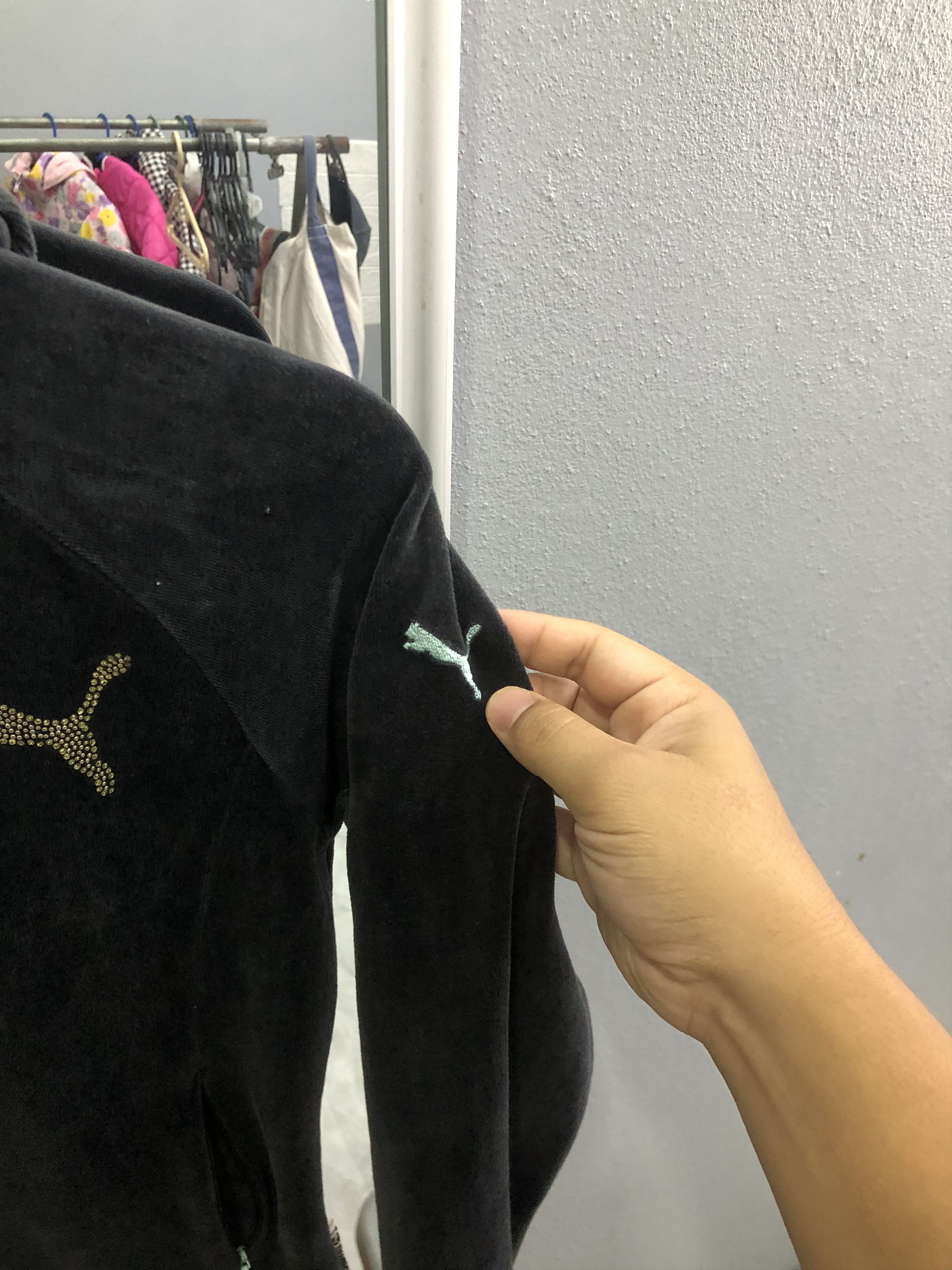 Puma Puma Velour Zip Hoodie Rhinestone Logo Size XS / US 0-2 / IT 36-38 - 5 Thumbnail