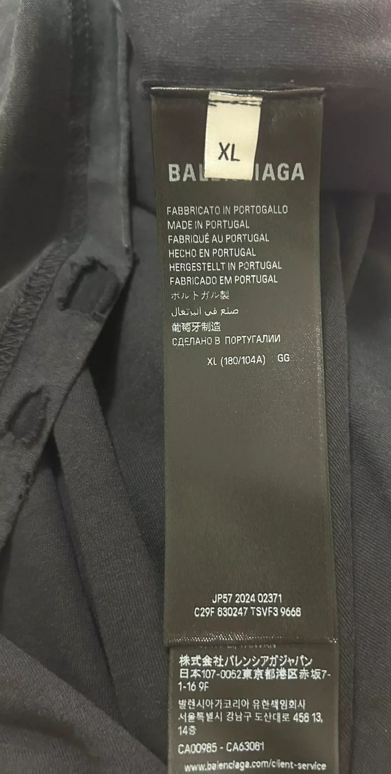 Balenciaga Balenciaga Anti-wear design wave cola short sleeve T-shirt Size US XL / EU 56 / 4 - 5 Thumbnail