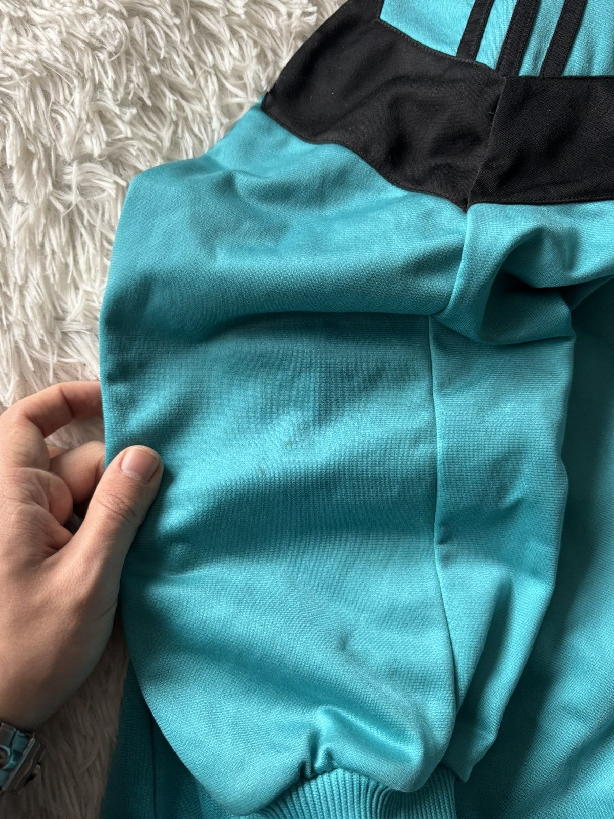 Adidas × Vintage Crazy Adidas Turquoise Vintage Retro 90s Zip Track Suit Size US M / EU 48-50 / 2 - 11 Thumbnail