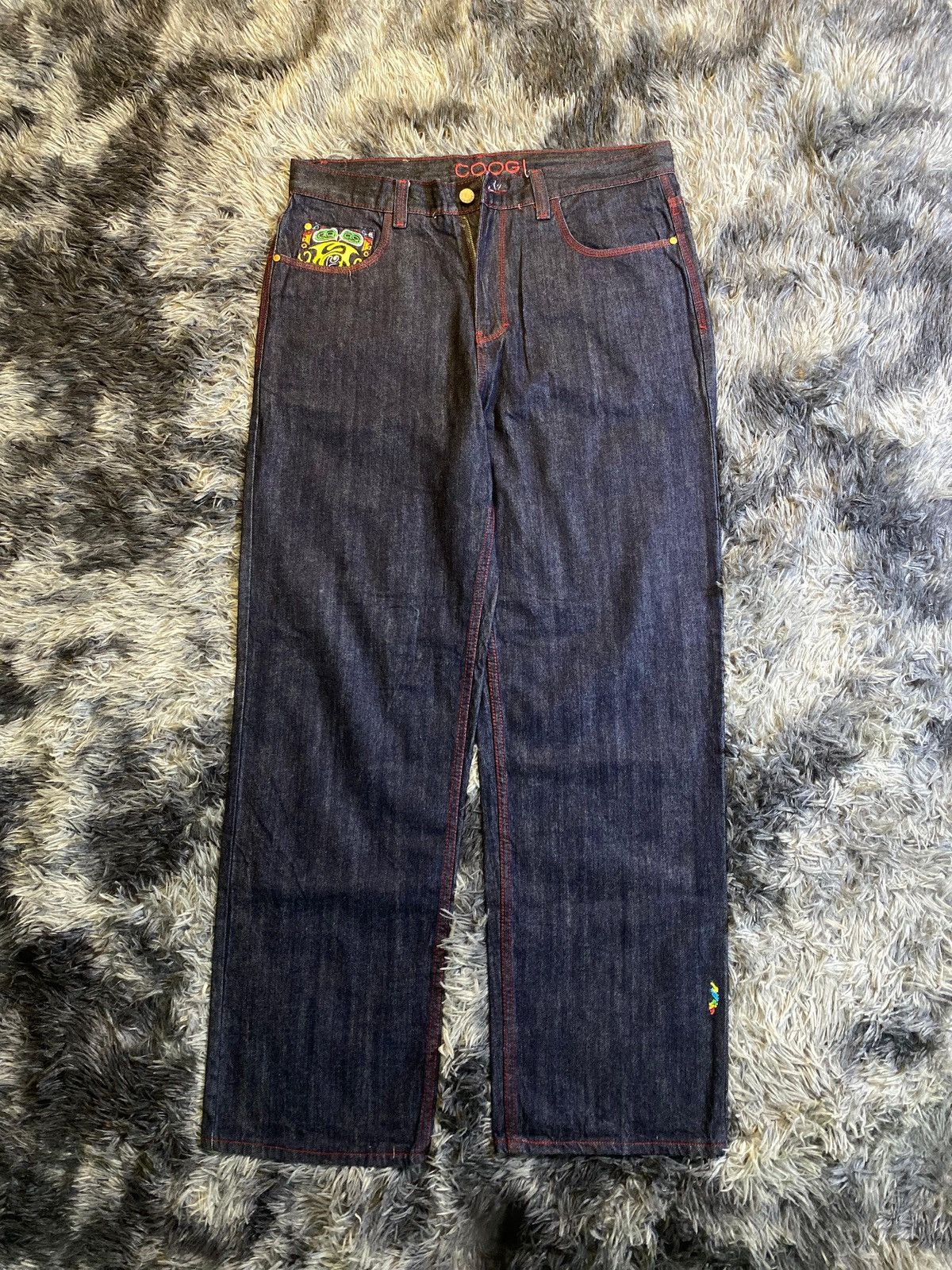 Coogi Coogi Australian Aboriginal Mask Embroidery Baggy Jeans. Size US 38 / EU 54 - 5 Thumbnail