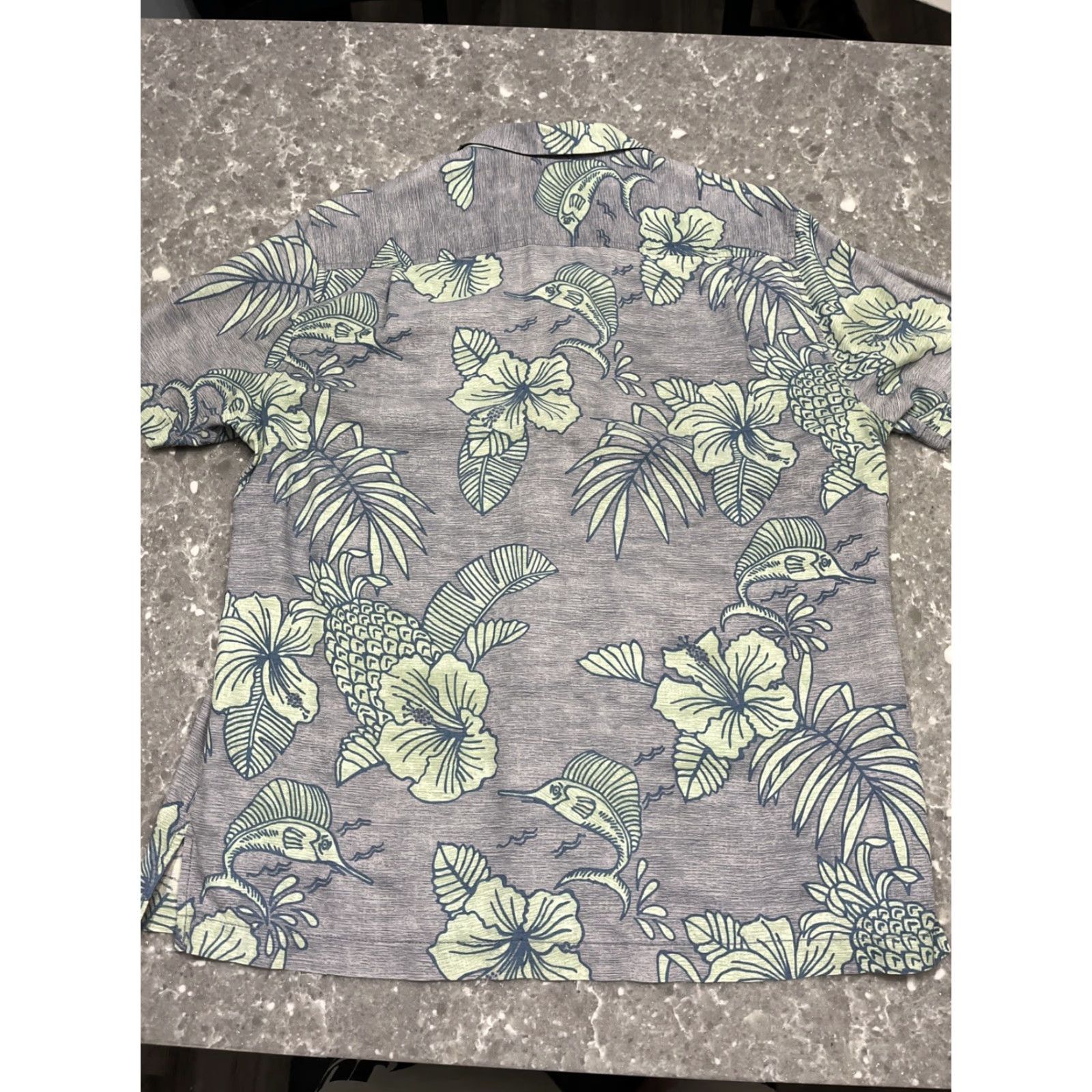 Tommy Bahama Tommy Bahama Button-Up Shirt Mens M Floral Blue Island Modern Fit Short Sleeve Silk Shirt Size US M / EU 48-50 / 2 - 6 Thumbnail