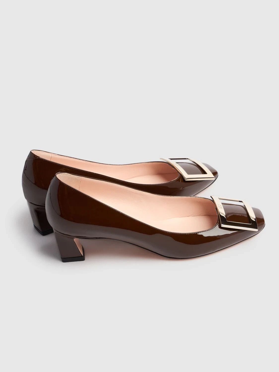 ROGER VIVIER Trompette Brown Patent 45mm Pumps