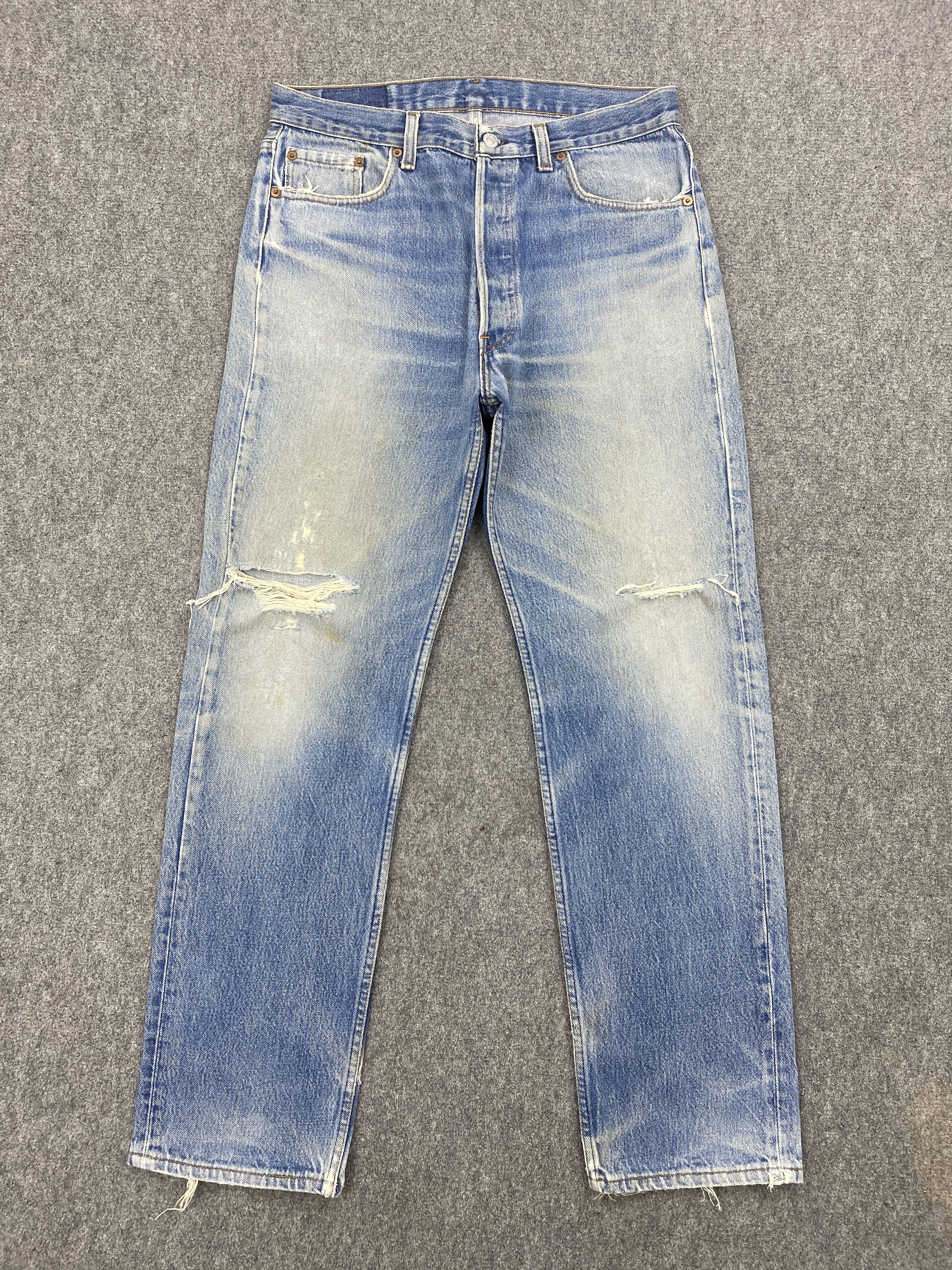 Levi's Levi's 501 Faded Blue Distressed Vintage Jeans DJ0018Z Size US 32 / EU 48 - 1 Thumbnail