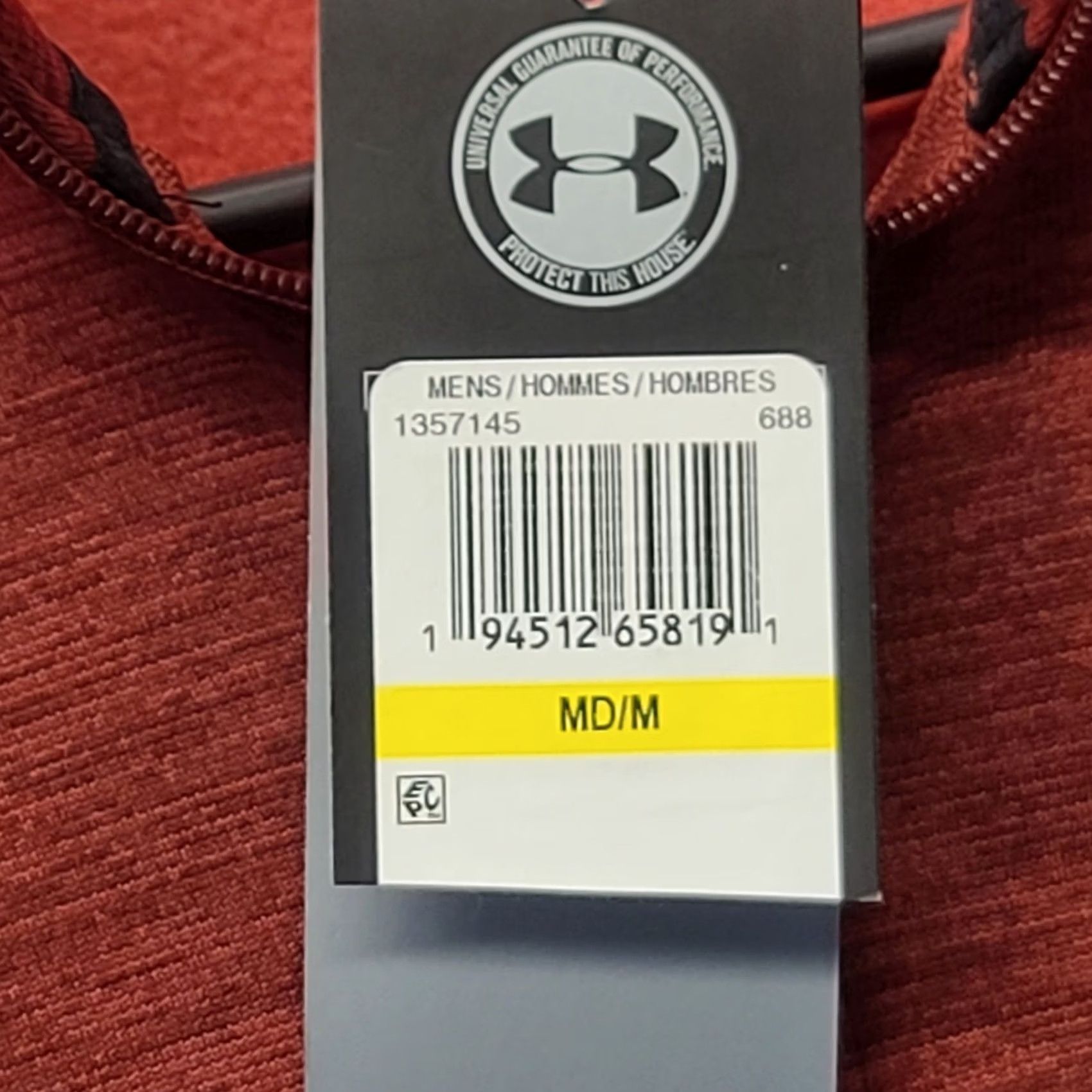 Under Armour Under Armour Fleece Sweatshirt Mens M Red 1/4 Zip Pullover Mock Neck Zip Look Classic Outdoor Sports Size US M / EU 48-50 / 2 - 3 Thumbnail