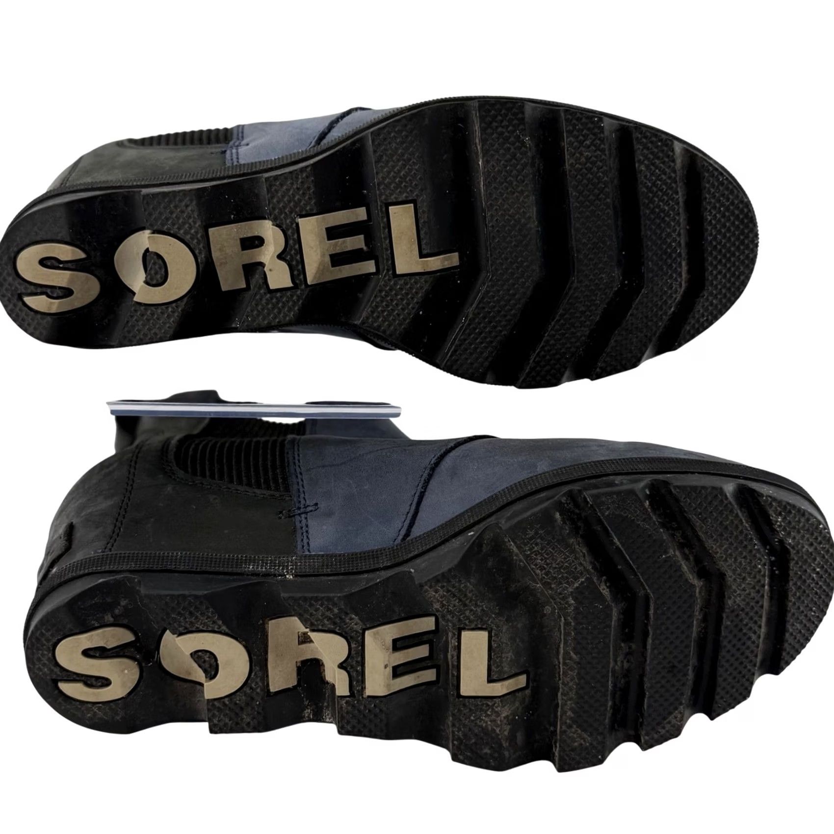 SOREL Sorel Joan of Arctic Wedge II Chelsea Waterproof Bootie - Black/Blue Nubuck, Ankle Rain Boot, Women’s 9 US, Hidden Wedge, Non-Slip Rubber Outsole Size US 10 / IT 40 - 7 Thumbnail