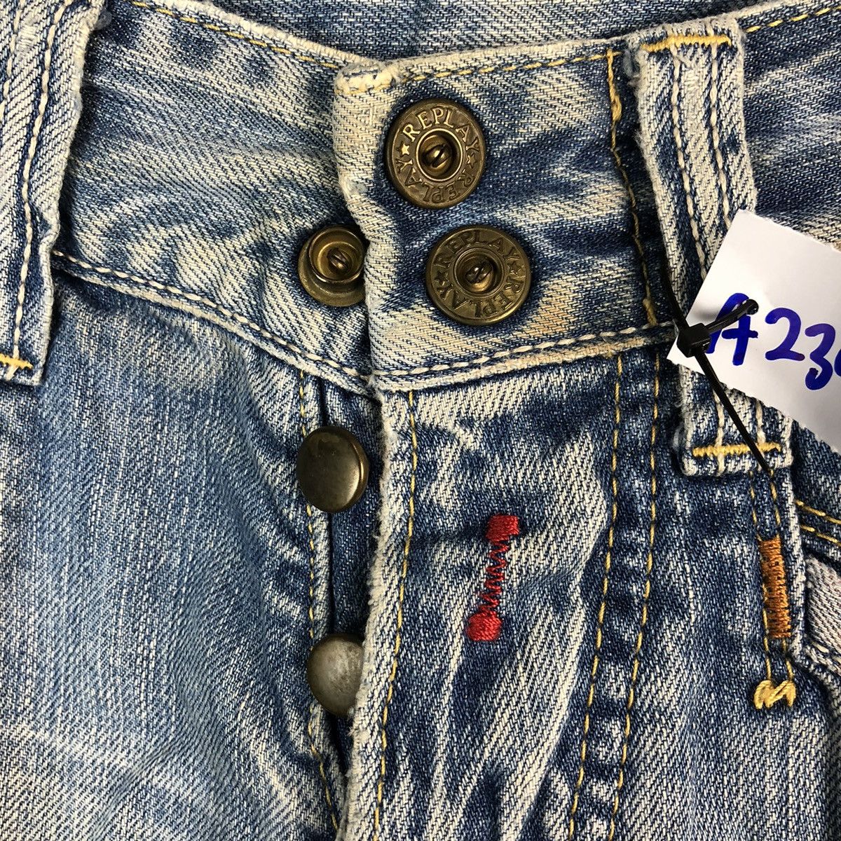 Replay Replay Blue Distressed Denim Pants #A2392 Size US 28 / EU 44 - 11 Thumbnail