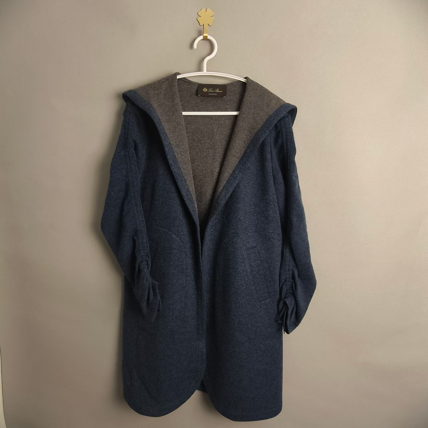 Loro Piana Loro Piana Cashmere Hooded Coat Navy XS Size XS / US 0-2 / IT 36-38 - 1 Thumbnail