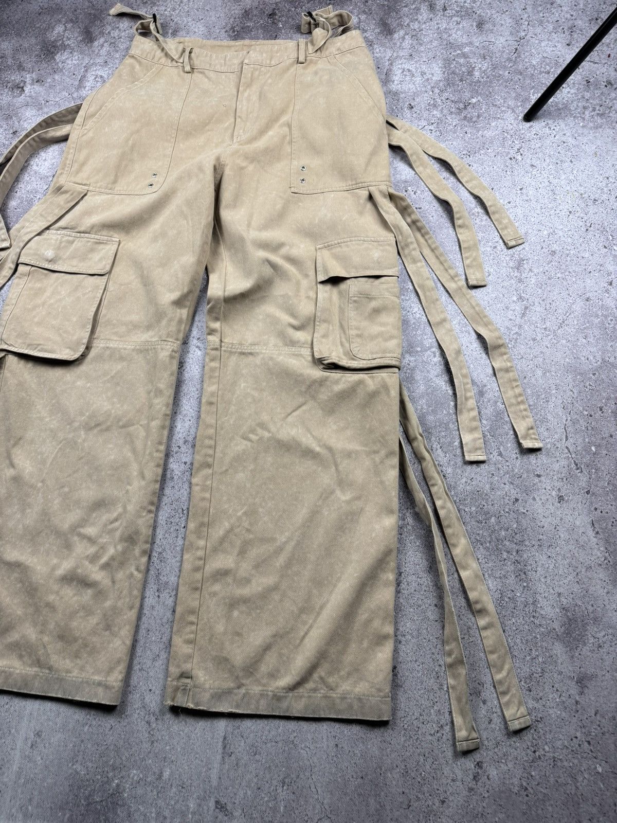 Japanese Brand Vintage Cargo Junya Style Baggy Bondage Pants Y2K Japan vibe Size 34" / US 12 / IT 48 - 2 Thumbnail