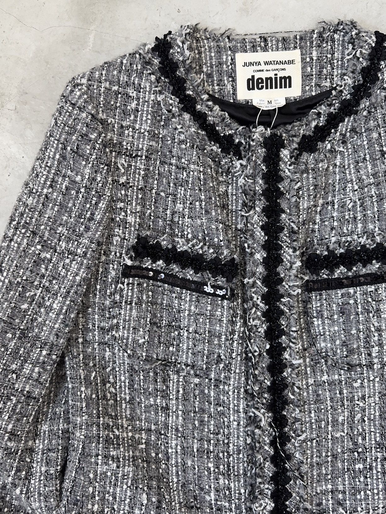 Junya Watanabe FW14 HYBRID TWEED/DENIM JACKET Size M / US 6-8 / IT 42-44 - 4 Thumbnail