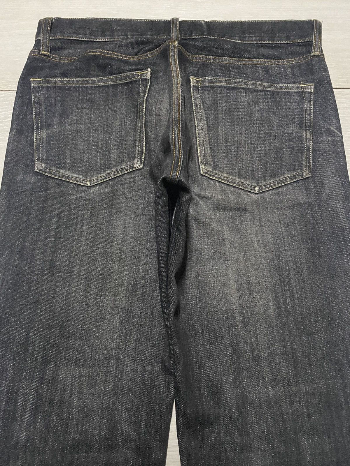 Jun Takahashi Japanese Brand Uniqlo Black Denim Distressed Loose Jeans Size US 33 - 4 Thumbnail