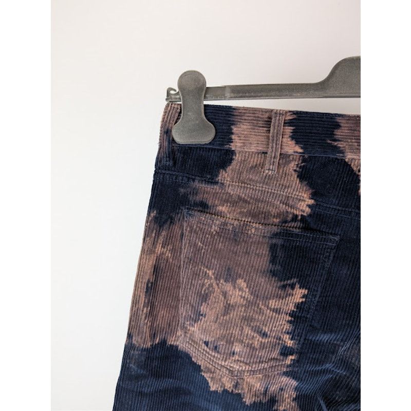 Gucci o1rshd1 Bleached Cotton Corduroy Tapered Denim Pants in Blue Size US 33 - 15 Thumbnail
