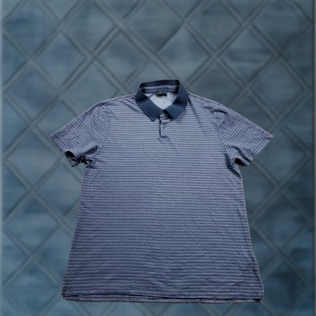Vintage Magaschoni Polo Shirt Mens Large Blue Striped Short Sleeve Pullover Size US L / EU 52-54 / 3 - 1 Thumbnail
