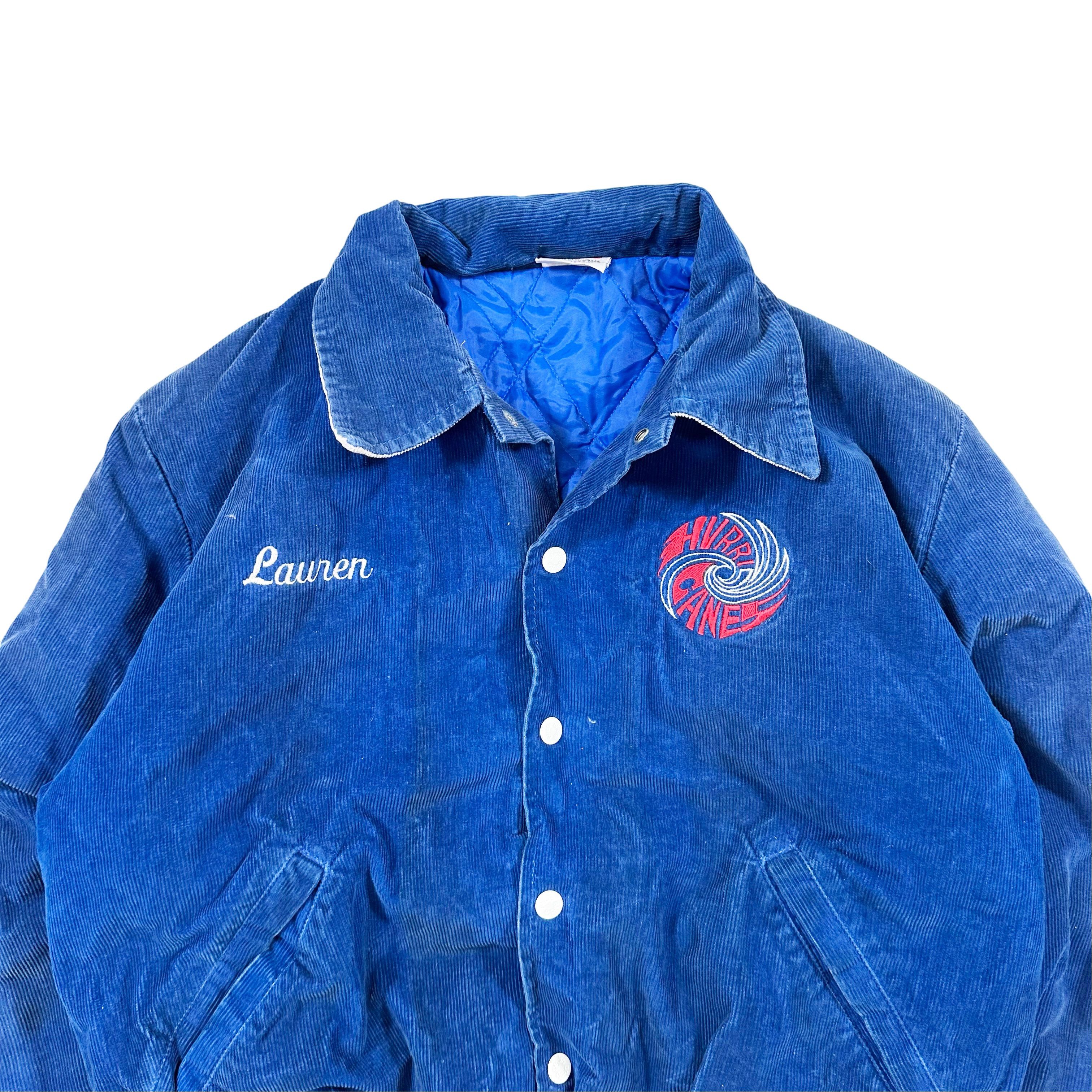 Vintage Vintage Rare 1980s Corduroy Whirl Canes Blue Button Up Size US M / EU 48-50 / 2 - 2 Thumbnail