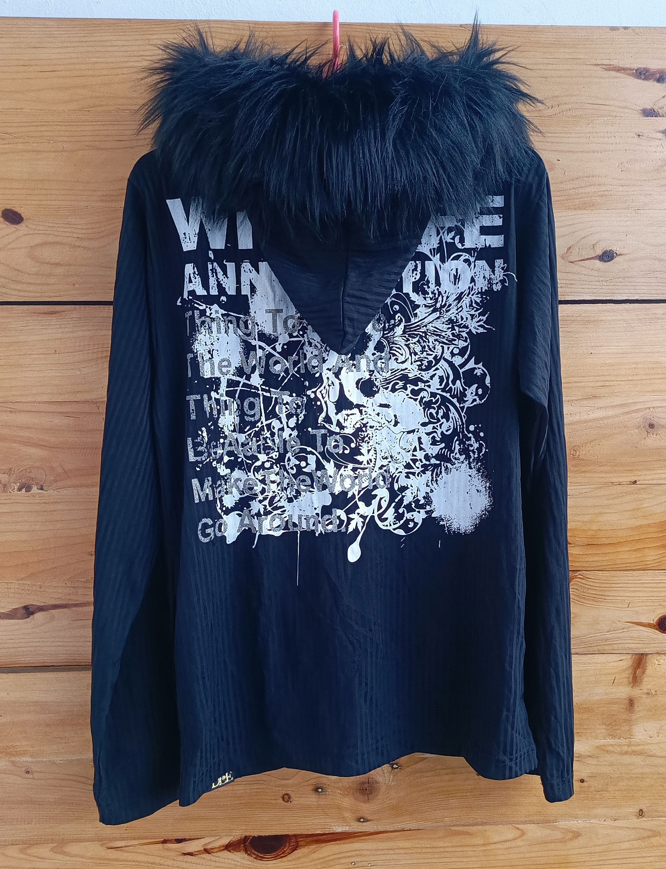 20471120 WDLE Archive Japanese Poem Zip Fur Hoodie LGB style Size US M / EU 48-50 / 2 - 2 Thumbnail