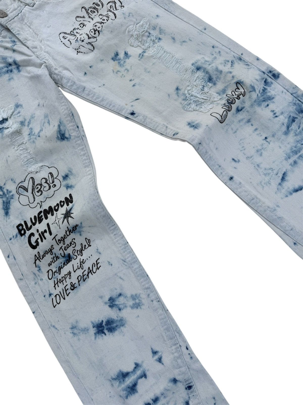 Hysteric Glamour BLUE MOON BLUE JEANS DISTRESSED STYLE JEANS Size 30" / US 8 / IT 44 - 5 Thumbnail