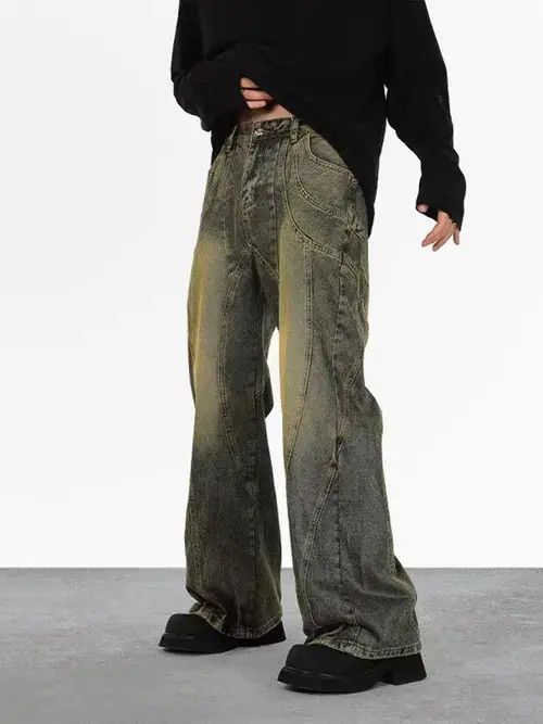 VIBE Vintage straight-leg draped jeans Size US 32 / EU 48 - 4 Thumbnail