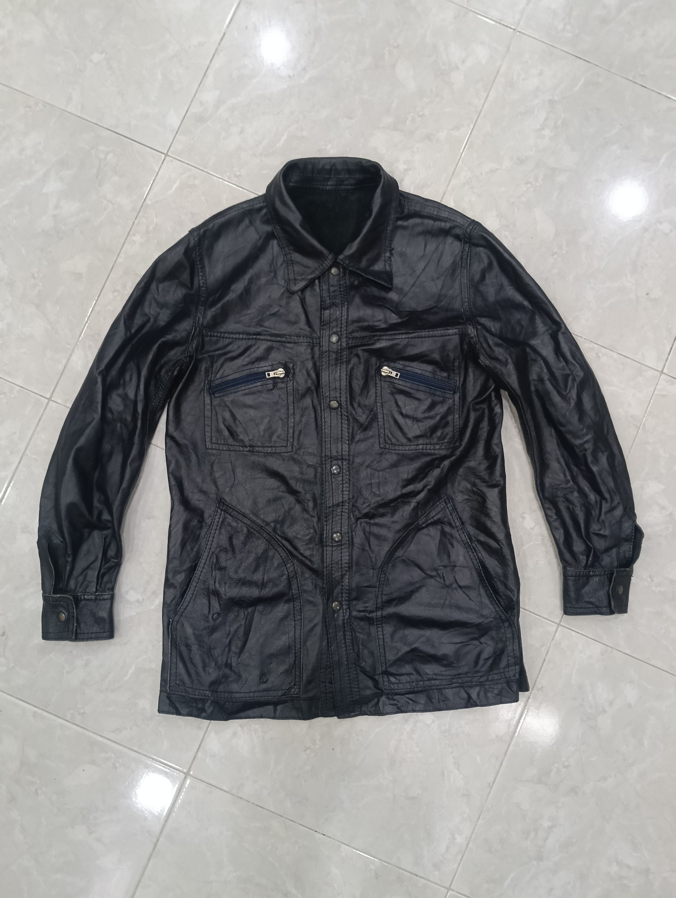 Yohji Yamamoto Vintage Unbrand Leather Jacket Riversible Size US L / EU 52-54 / 3 - 1 Thumbnail
