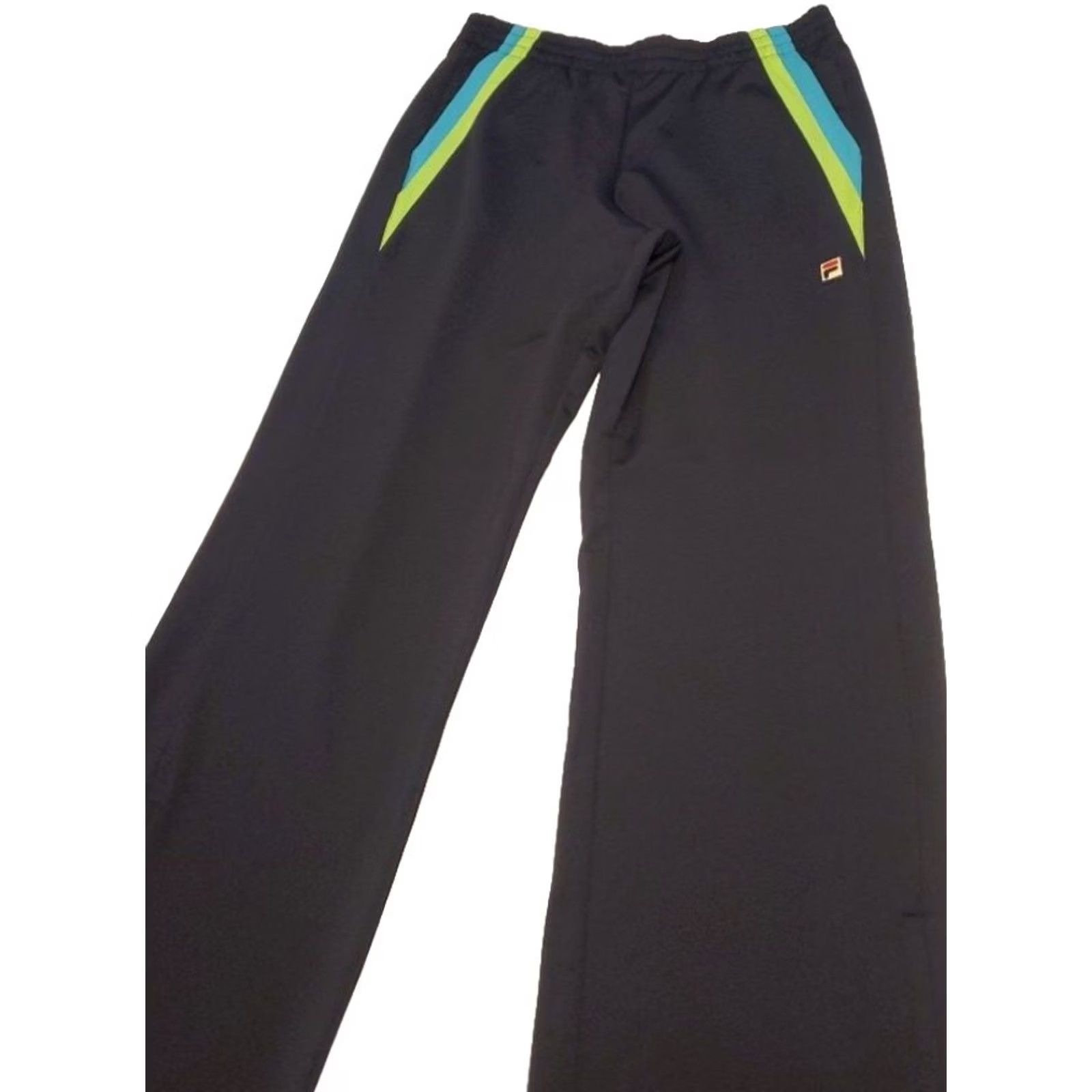 Fila VINTAGE FILA Sport Retro Jogger Track Pants Nylon Ankle Zipper Ladies XL Navy BLUE Wide-Leg New with Tags Women Track Pants Size 40" / US 18 - 3 Thumbnail