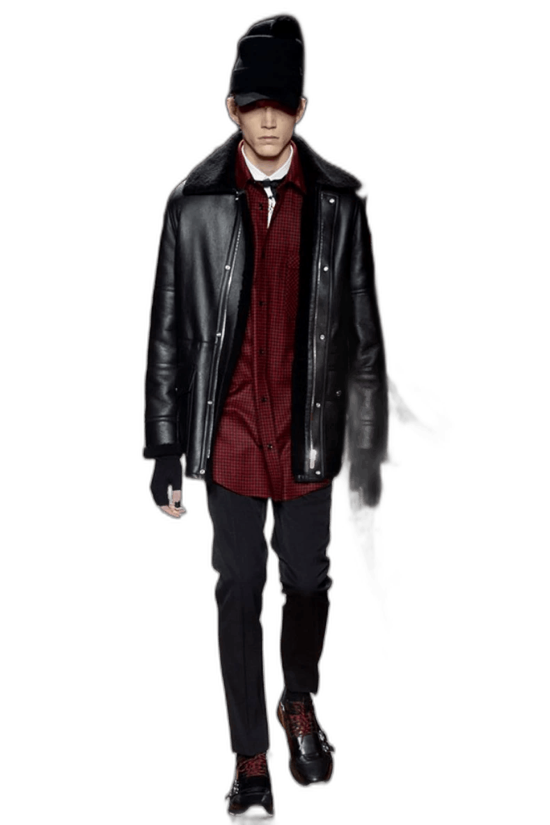 COOL！◇LEATHER ジャケット◇Dior Dior Homme 06Aw L-Zip Lambskin Motorcycle Leather Biker