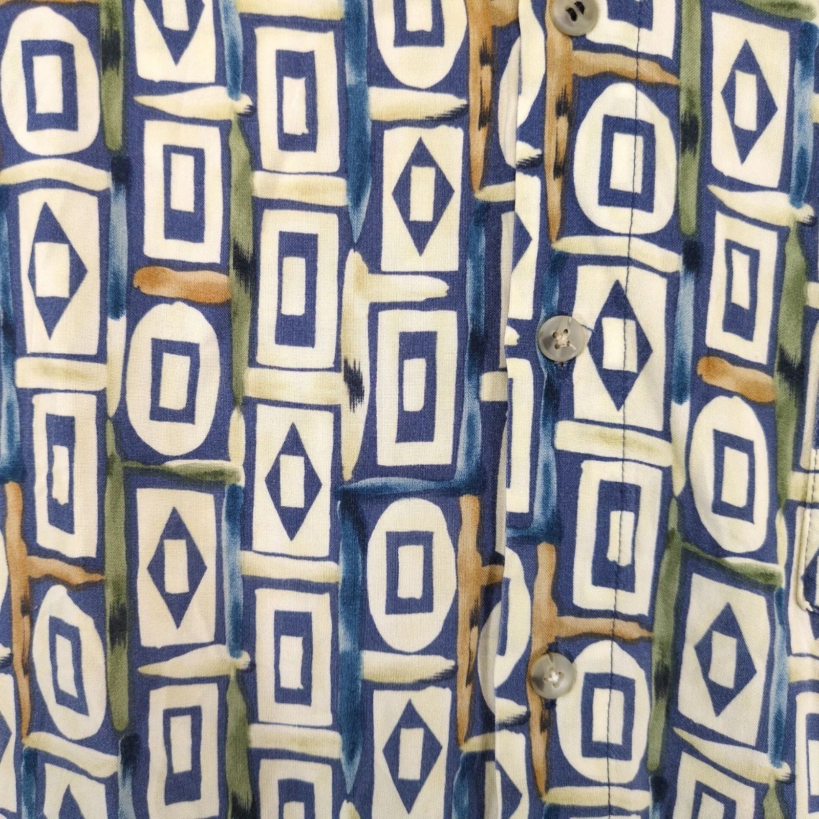 Pierre Cardin Vtg Pierre Cardin Tribal Geometric Shirt Men's XL Button Up Size US XL / EU 56 / 4 - 10 Thumbnail