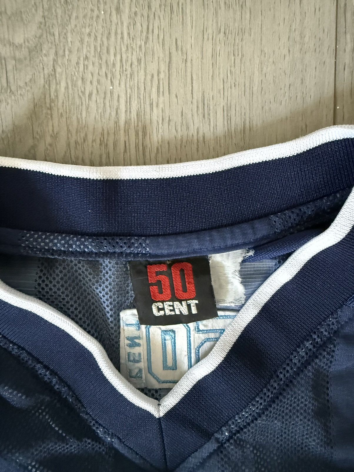 50 Cent Y2K 50 Cent Blue, White, & Yellow Oversized Jersey Tee Size US L / EU 52-54 / 3 - 3 Thumbnail