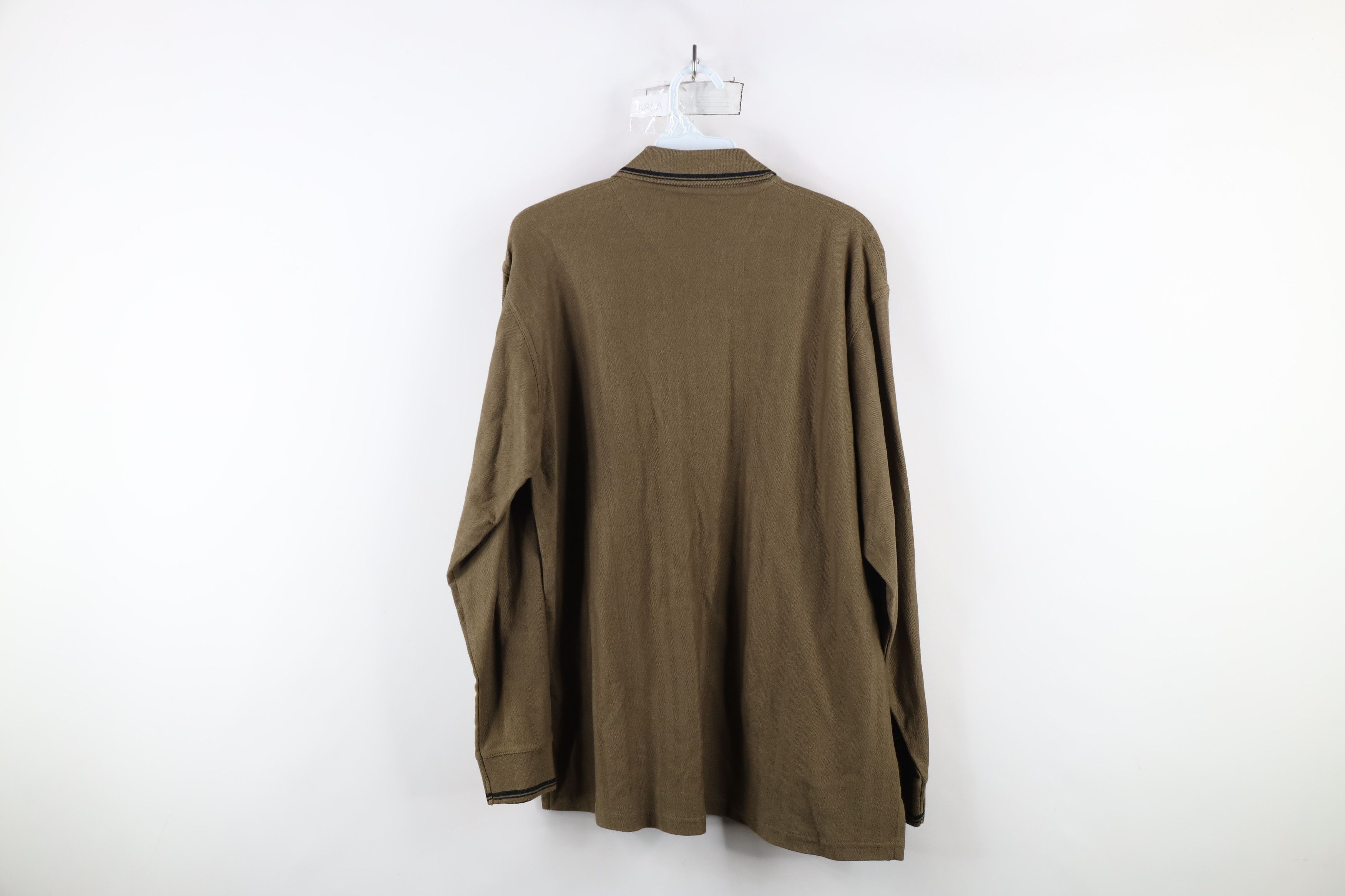 Calvin Klein × Vintage Deadstock Vintage 90s Calvin Klein Herringbone Polo Green Size US M / EU 48-50 / 2 - 11 Thumbnail