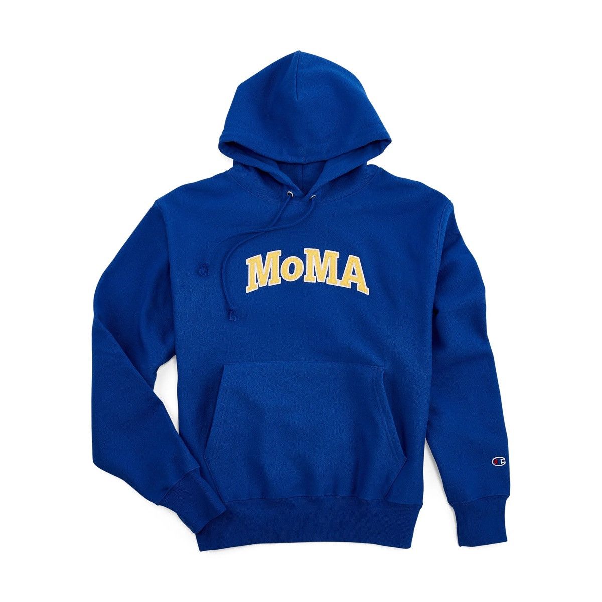 Champion × Moma Rare MoMA New York Champion Hoodie - Blue/Yellow | Grailed