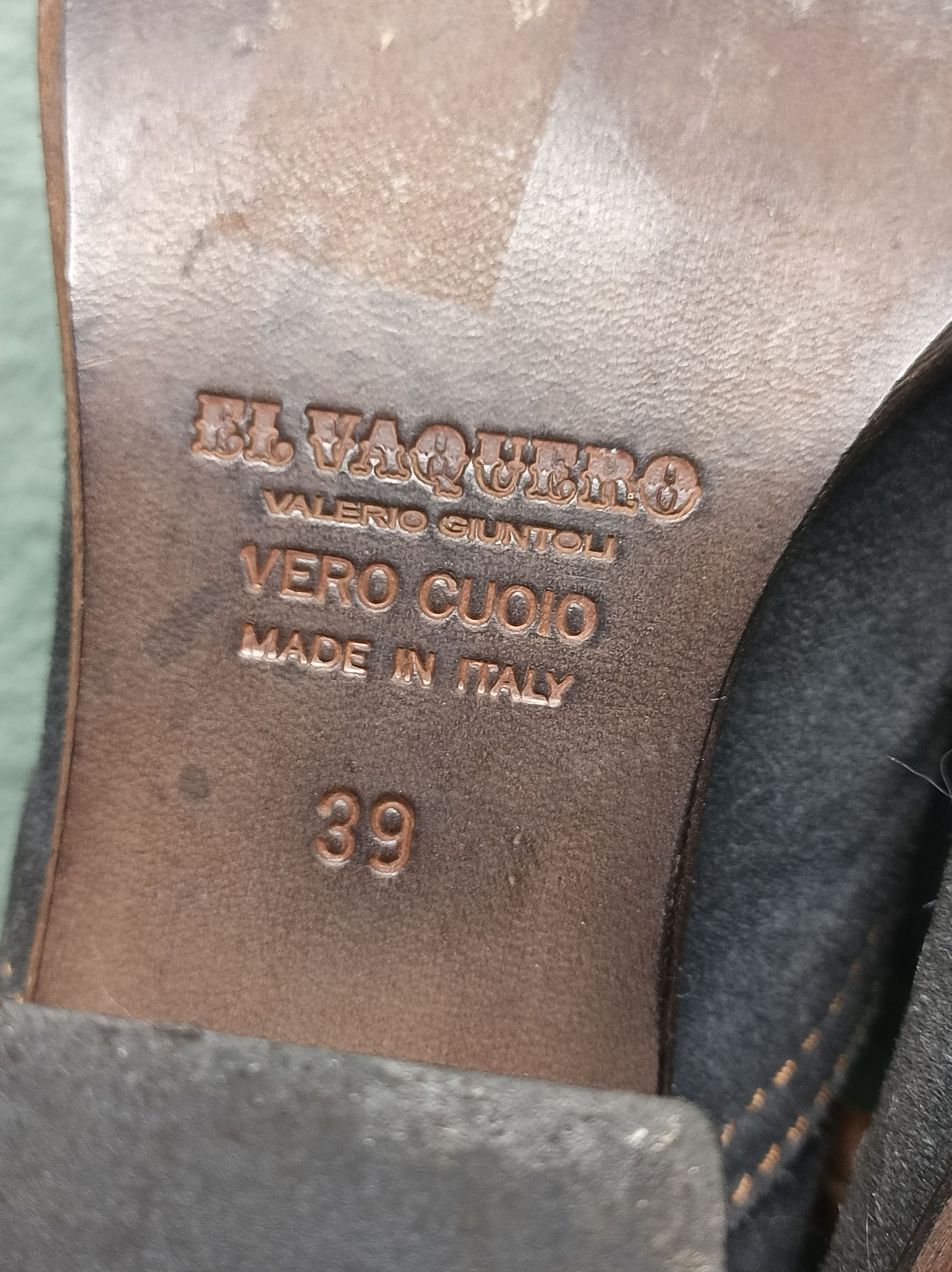 Cowboy Equipment × Handmade EL VAQUERO Leather Cowboy Ankle Boots EU 39 Size US 9 / IT 39 - 14 Thumbnail