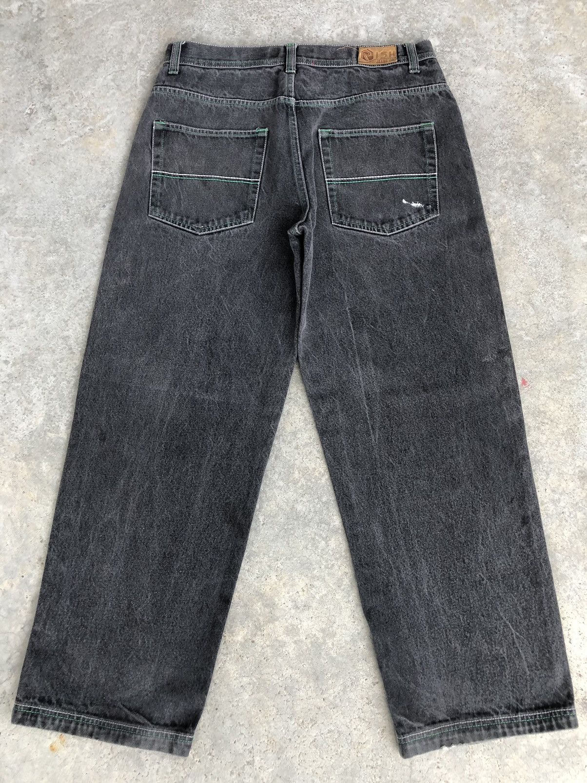 Vintage Risk Baggy Jeans Distressed Denim Size US 34 / EU 50 - 2 Thumbnail