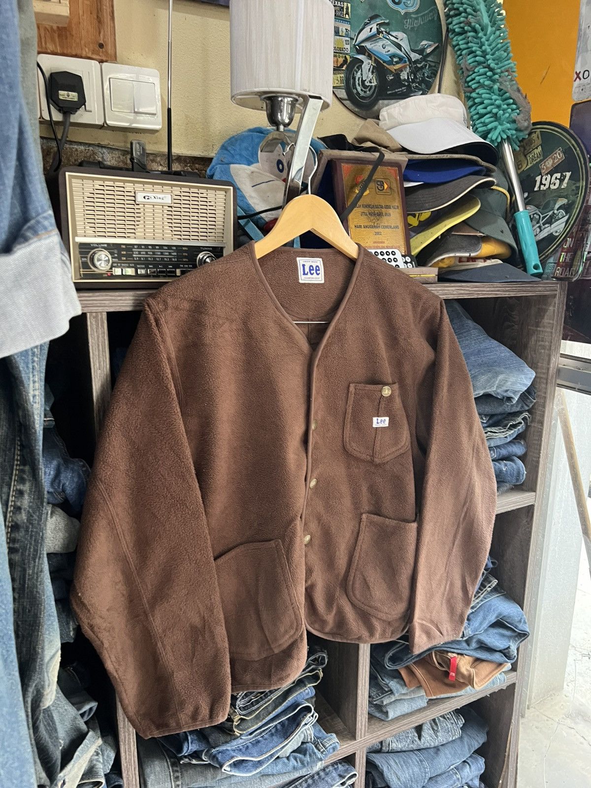 Lee 🔥Lee Union Made Cropped Button Fleece Jacket Size US S / EU 44-46 / 1 - 10 Thumbnail