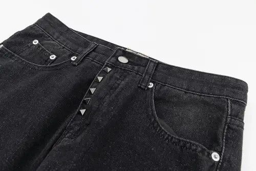 VIBE Baggy Y2k patchwork side rivets flared jeans trousers Size US 32 / EU 48 - 3 Thumbnail