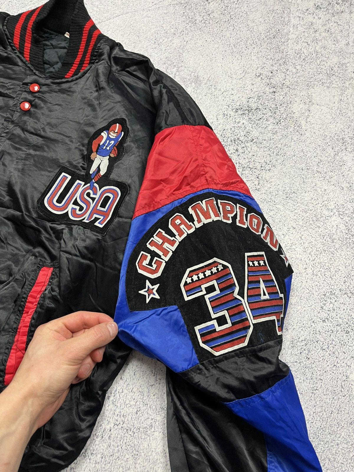 Vintage Vintage Retro Varsity Bomber Jacket USA Los Angeles Cup Rare Size US XL / EU 56 / 4 - 5 Thumbnail