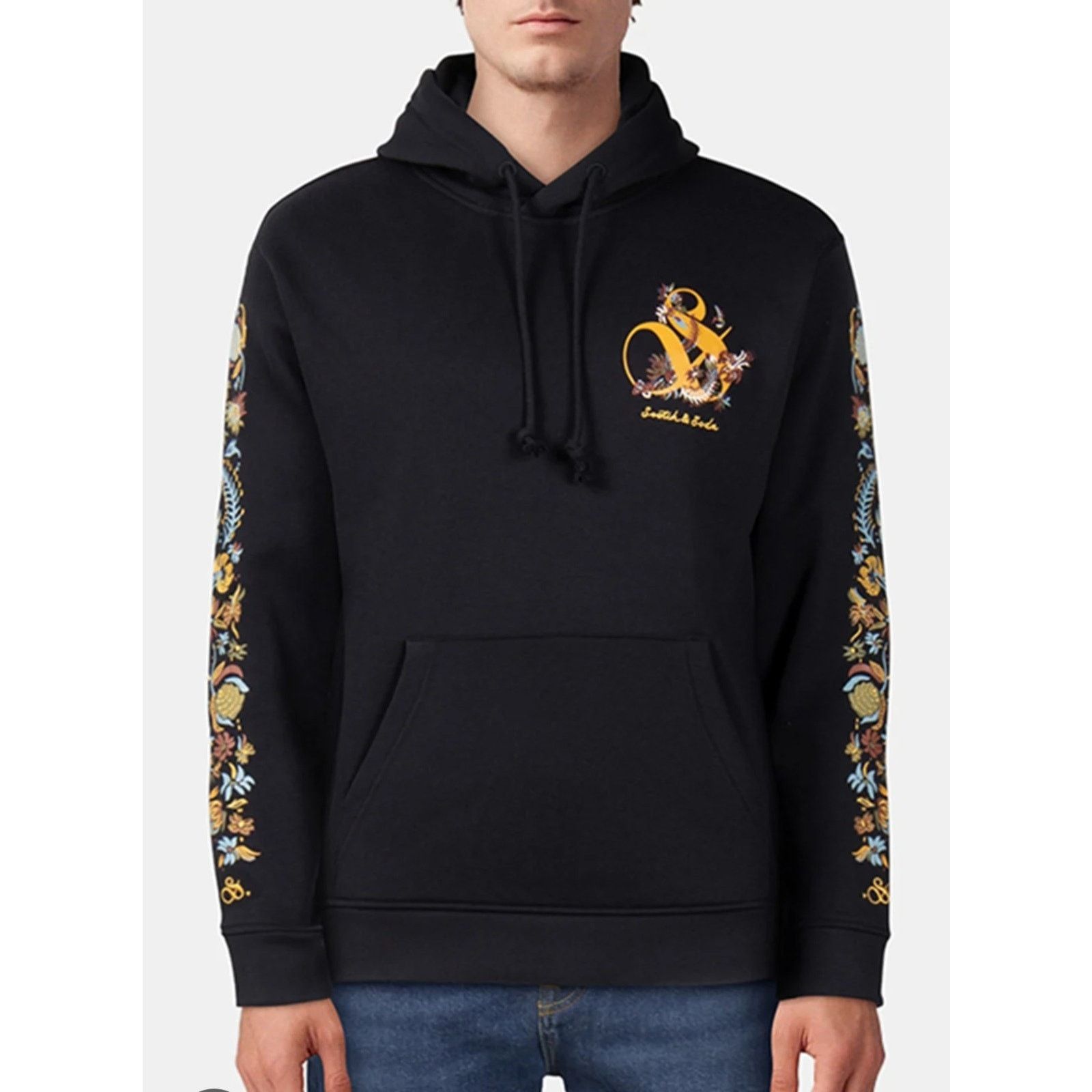 Scotch & Soda Scotch & Soda Hoodie Embroidered Floral Fleece Relaxed S Size US S / EU 44-46 / 1 - 1 Thumbnail
