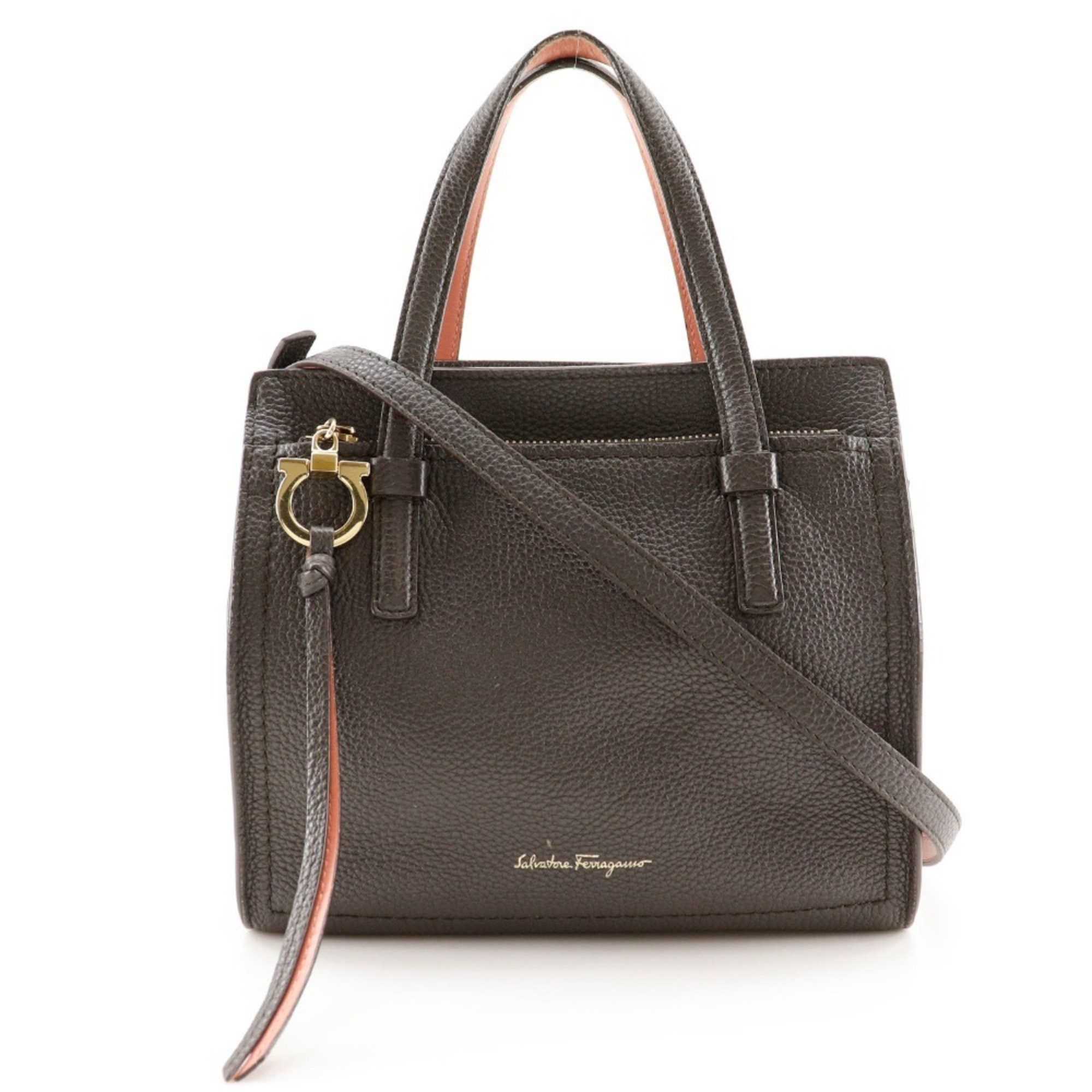 Salvatore Ferragamo Salvatore Ferragamo Amy handbag shoulder bag EE21-F478 calfskin/pink 2way women's Size ONE SIZE - 1 Thumbnail