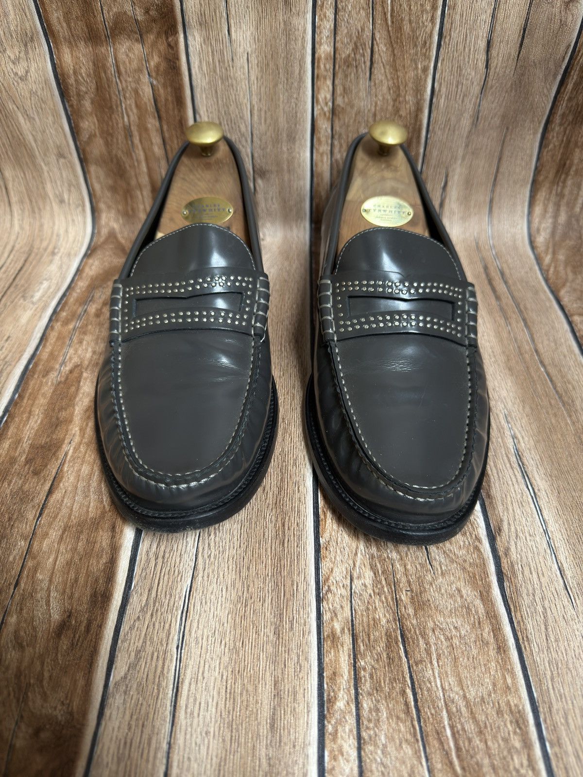 Saint Laurent Paris 🔥🔋fw13 studded Germain penny loafers Size US 10 / EU 43 - 3 Thumbnail