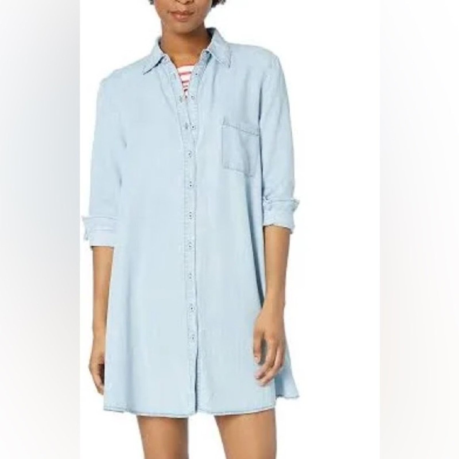 BB Dakota NEW bb Dakota Shirty Personality Chambray Dress - Small $98 Size S / US 4 / IT 40 - 7 Thumbnail
