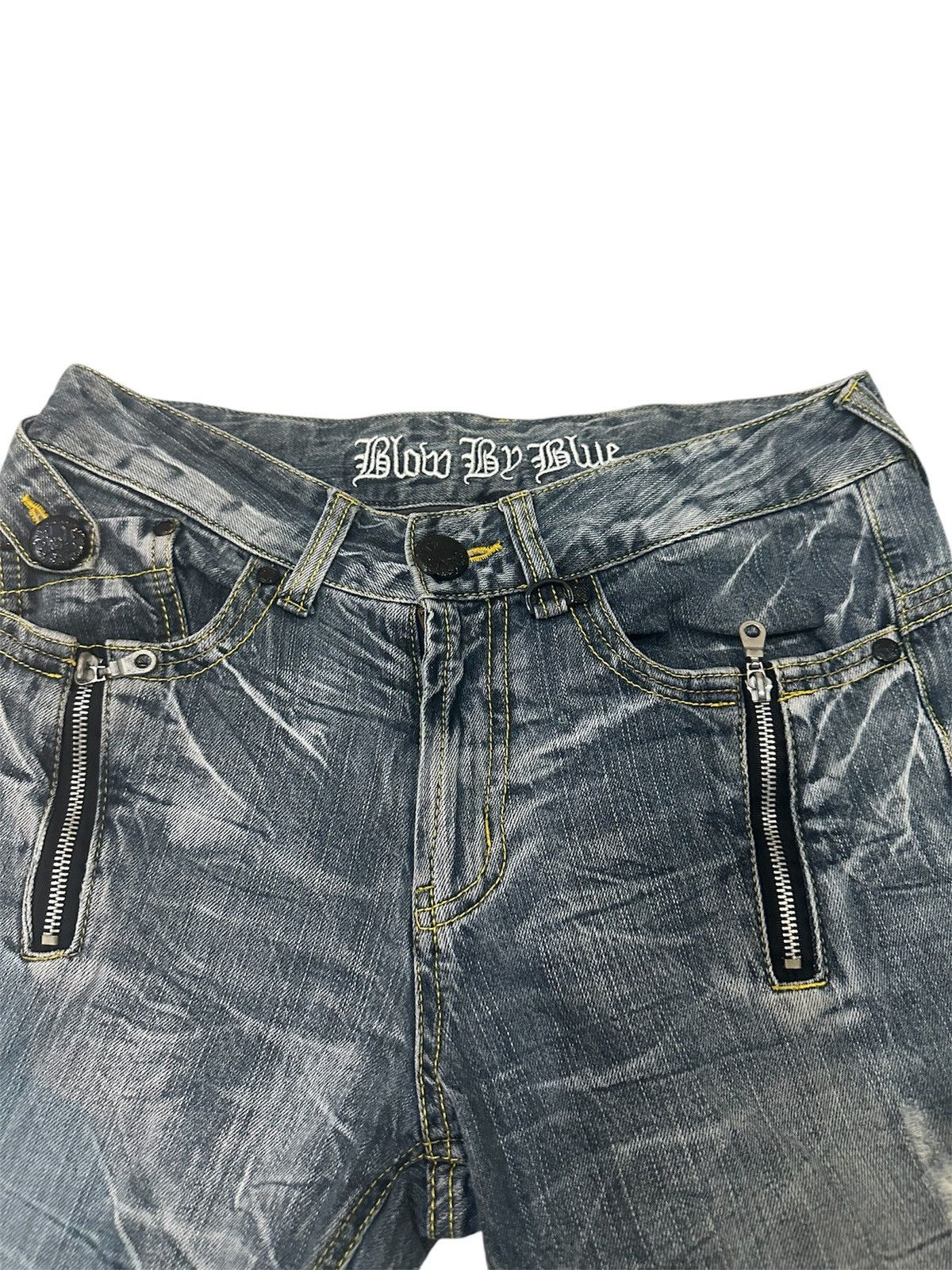 Japanese Brand × KMRii × LOWBOX faded jeans blow by blue japan made Size US 32 / EU 48 - 3 Thumbnail
