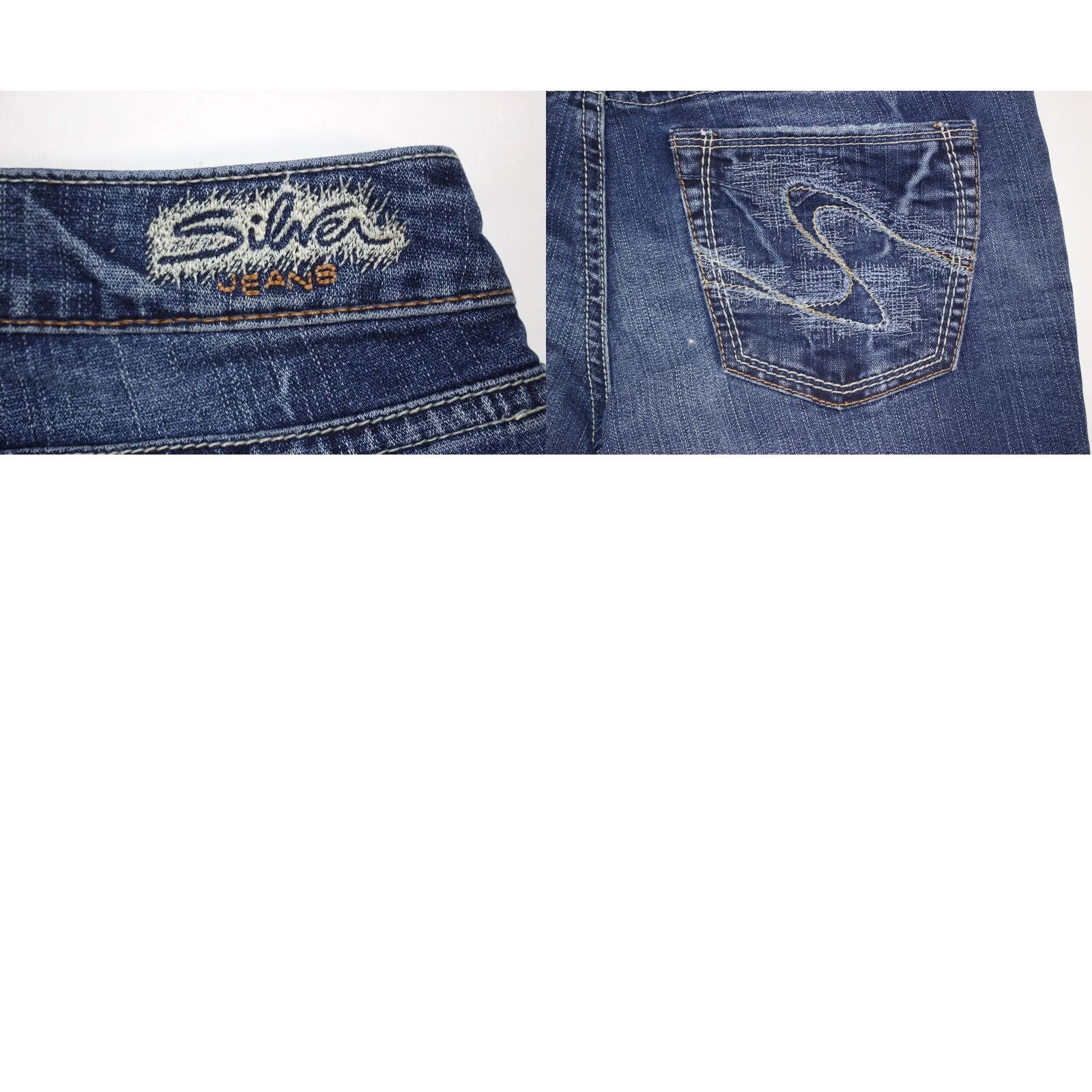 Silver Jeans Co. Silver Jeans Aiko Bootcut Distressed Dark Wash Women's 28x31 Jeans Size 28" / US 6 / IT 42 - 9 Thumbnail