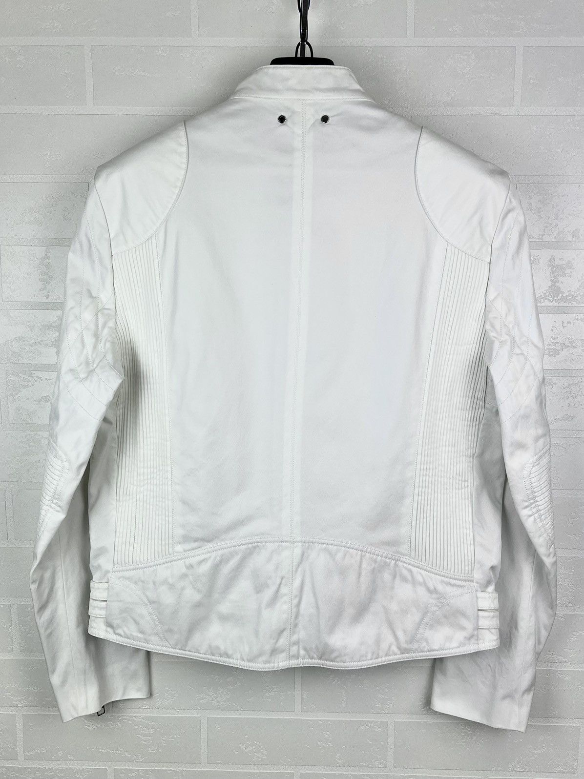 Louis Vuitton LOUIS VUITTON Jacket Biker Cotton Zippers Pocket LV White Size US XL / EU 56 / 4 - 22 Thumbnail