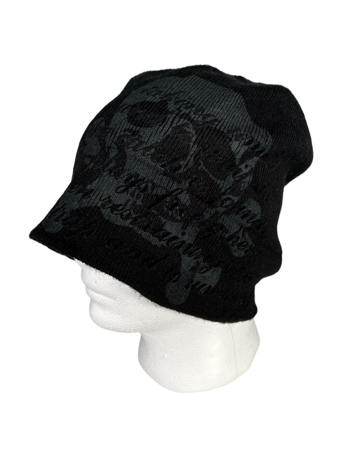 14th Addiction × Japanese Brand × Le Grande Bleu (L.G.B.) Skull Punk Bondage big Beanie Hats Poems Size ONE SIZE - 2 Thumbnail