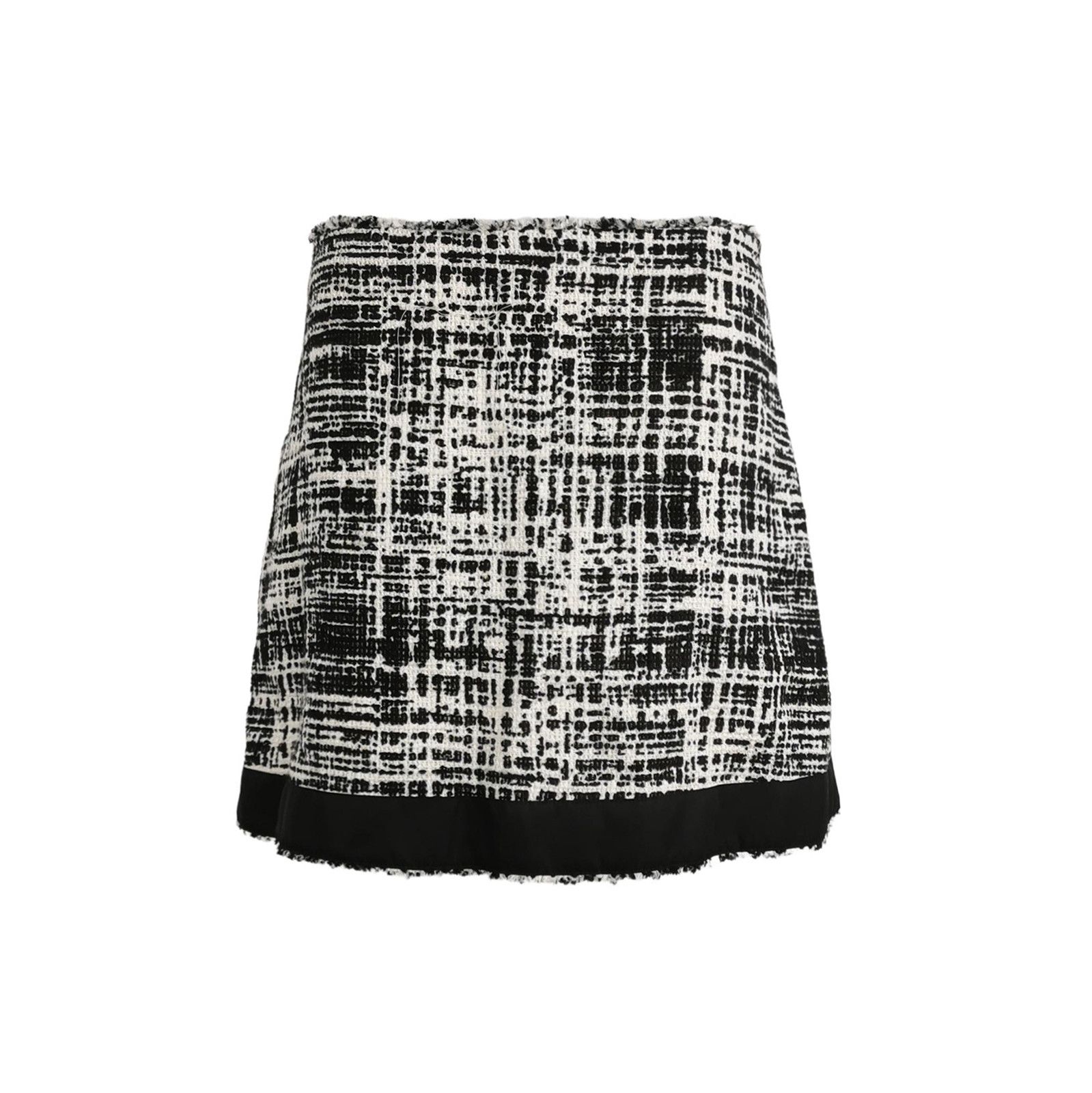 Prada Prada Color-Block Cotton-Linen Blend Skirt 0089 Size 42" / US 20 - 1 Thumbnail