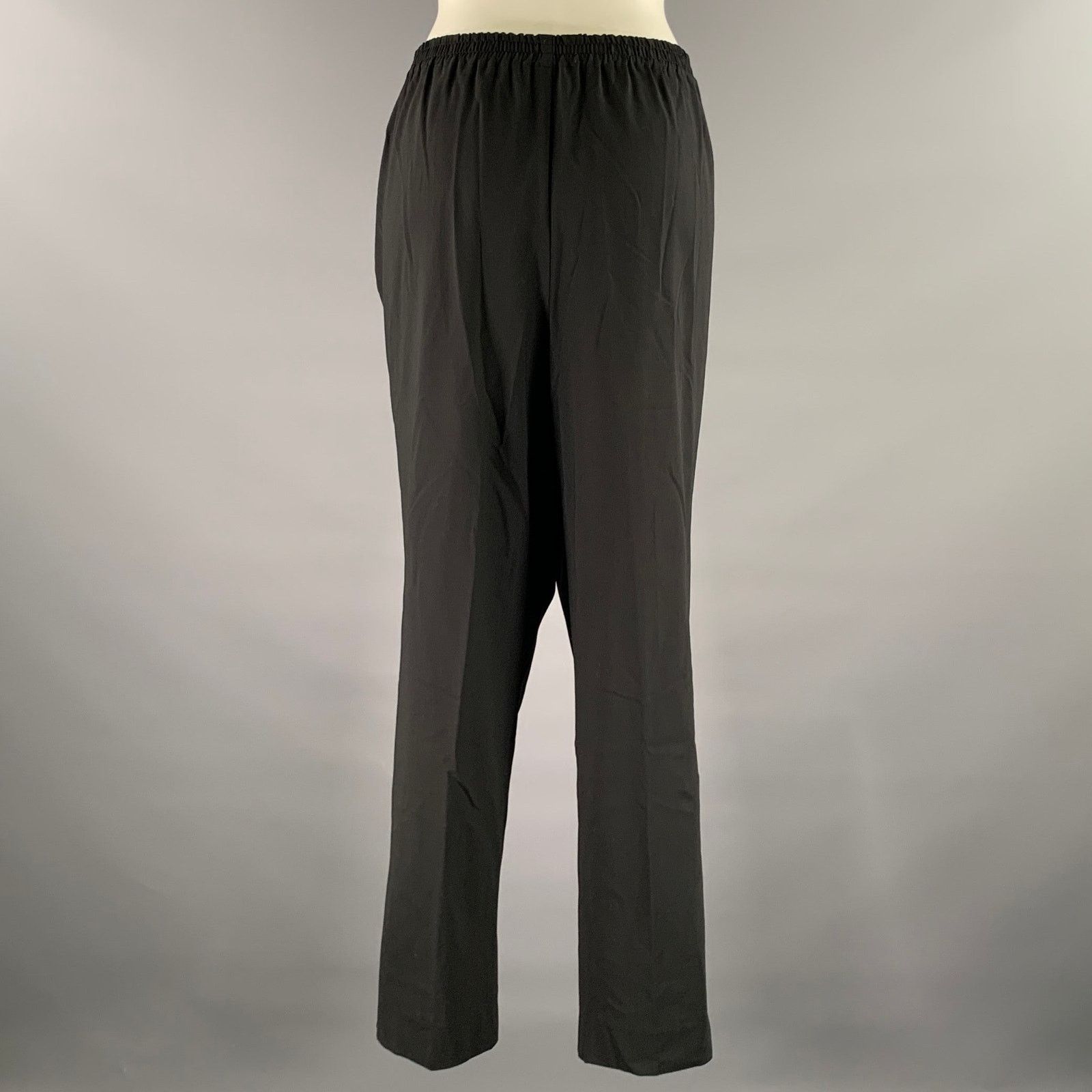 eskandar ESKANDAR Size XL Black Wool Elastane Pants Size US 34 / EU 50 - 3 Thumbnail