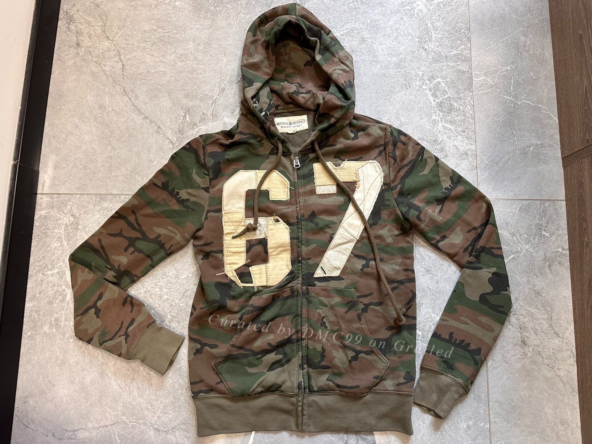 RRL Ralph Lauren Ralph Lauren Camouflage Distressed Hoodie Jacket Size US M / EU 48-50 / 2 - 1 Thumbnail