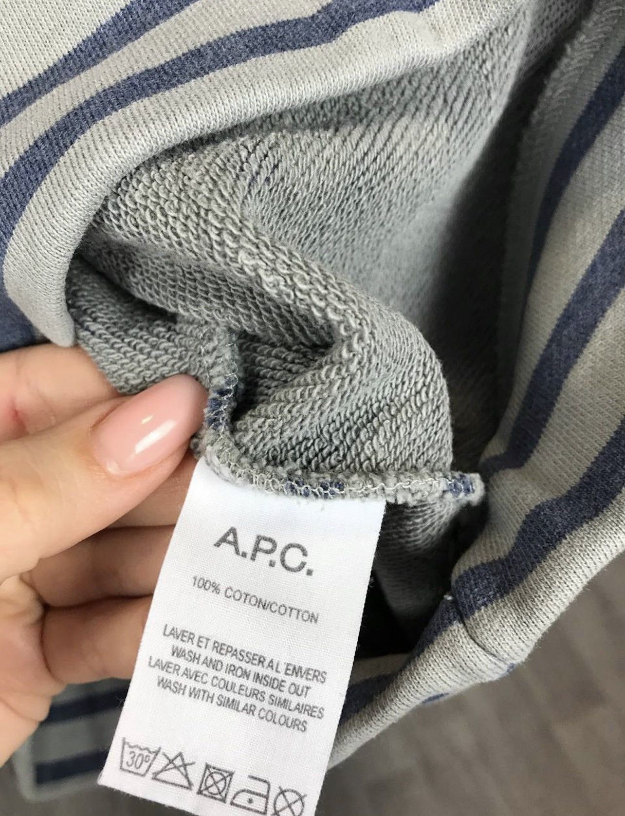 A.P.C. A.P.C luxury designer striped sweatshirt Size US S / EU 44-46 / 1 - 4 Thumbnail