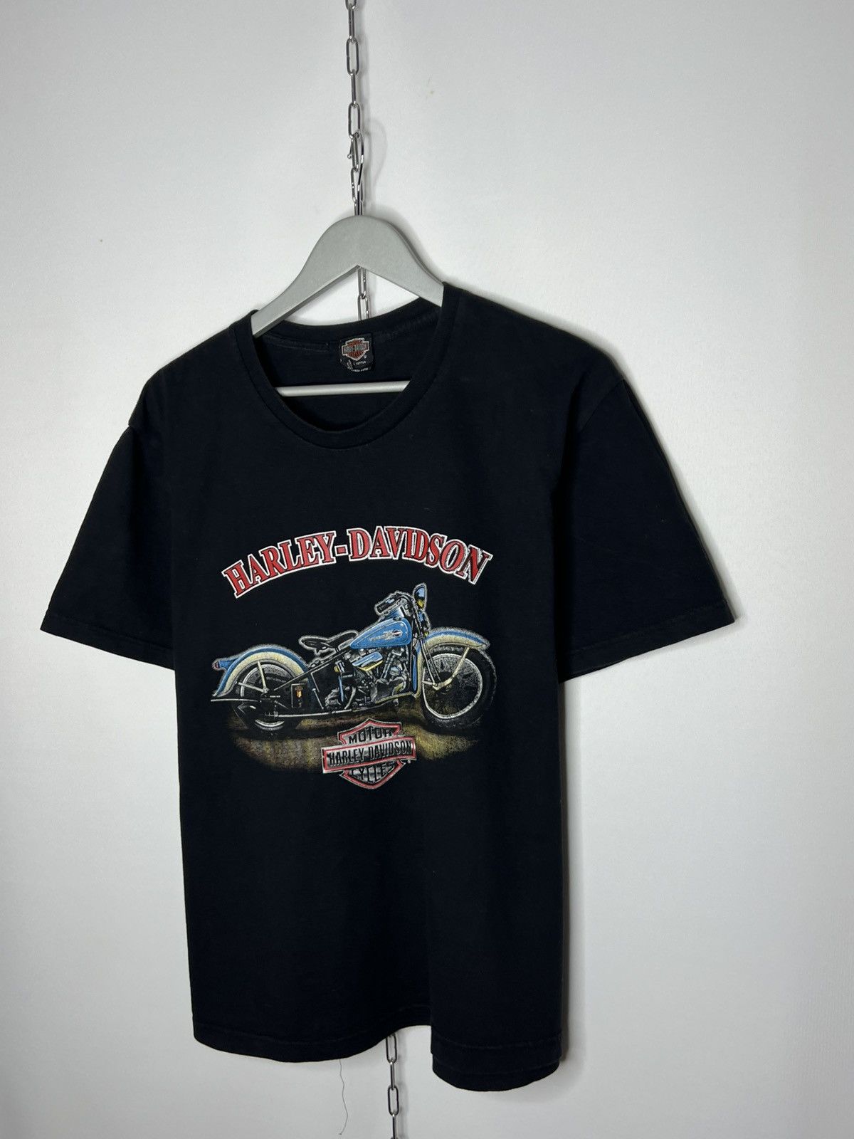 Harley Davidson Vintage Harley Davidson Big Logo Moto T-Shirt Tee Eastside Size US XL / EU 56 / 4 - 3 Thumbnail