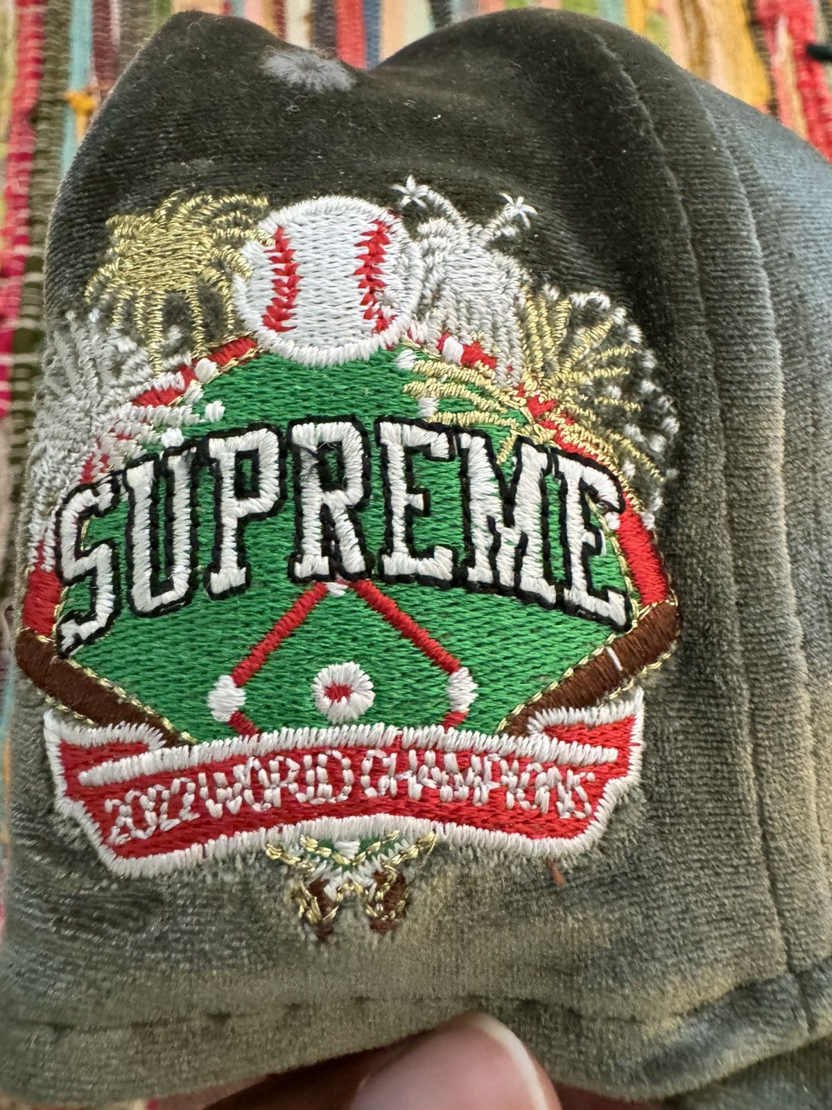 Supreme Velour Box Logo New Era | Grailed