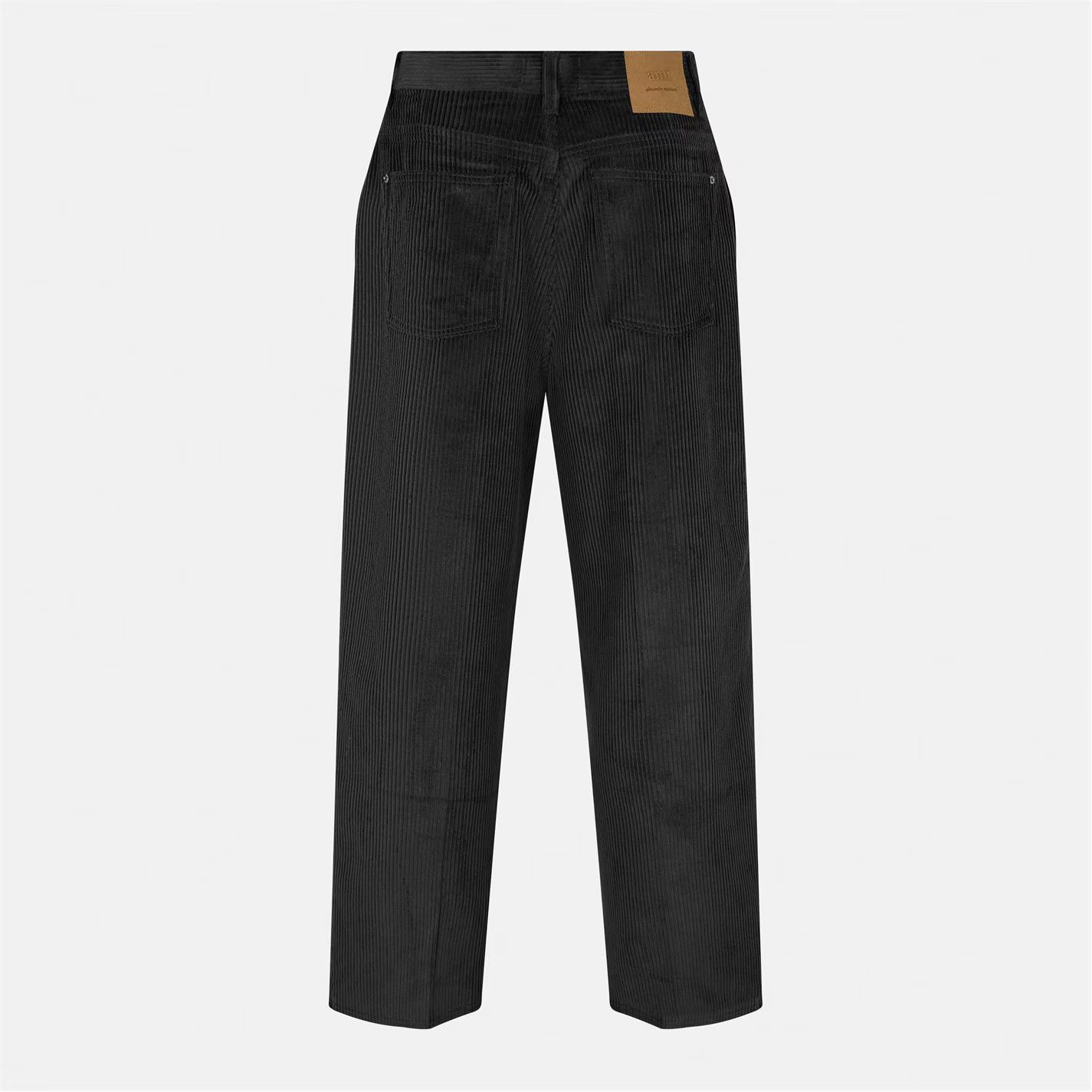 AMI o1g2r1mq0326 Textured Straight Leg Trousers in Anthracite Size US 32 / EU 48 - 2 Thumbnail